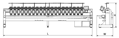 BEDSH-YS-M20 Embroidery Machine Dimensions