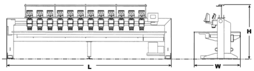 BEDYH-YN Embroidery Machine Dimensions